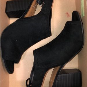 Open toe booties